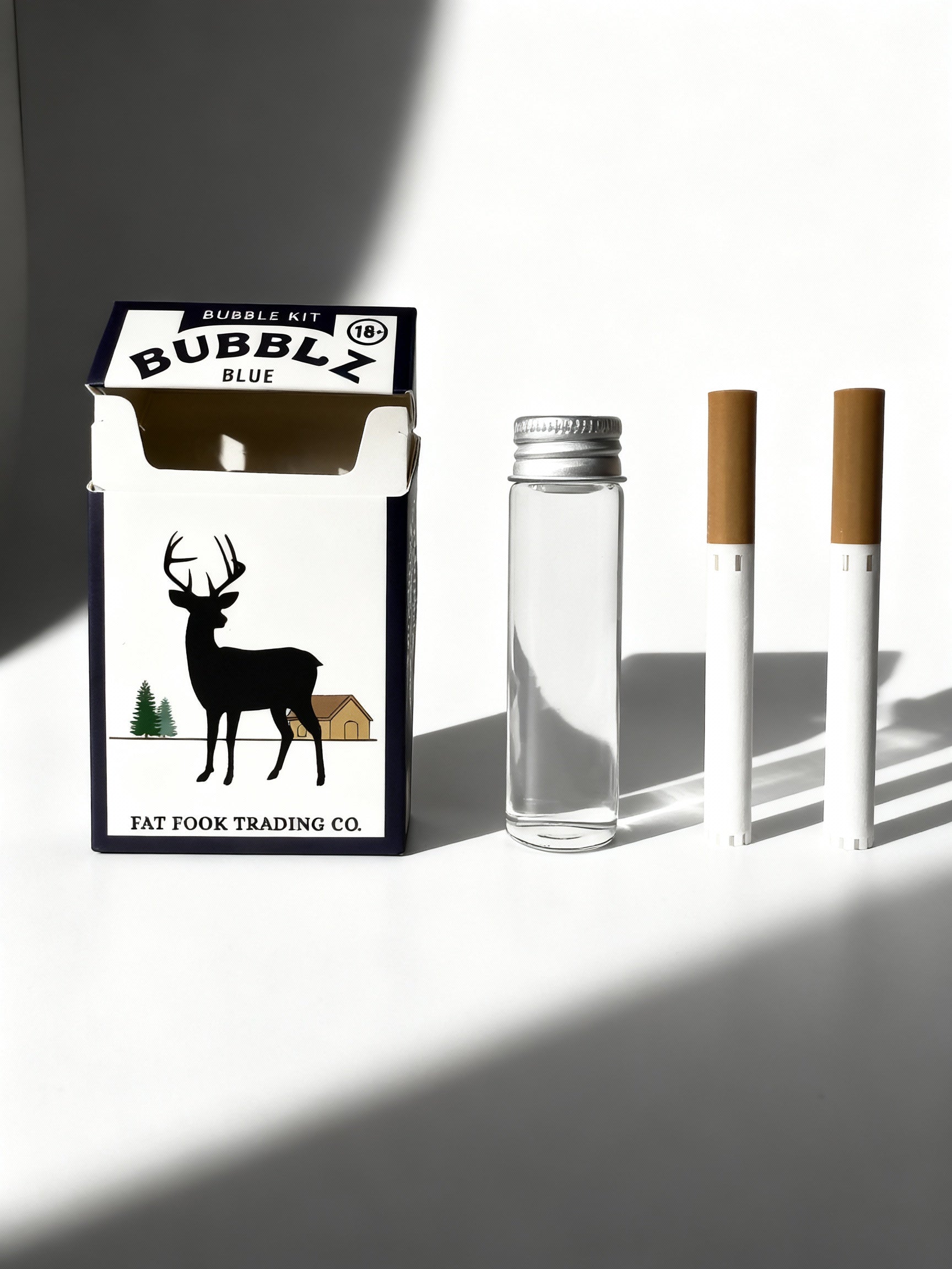 Bubbles cigarette with Camel-inspired packaging