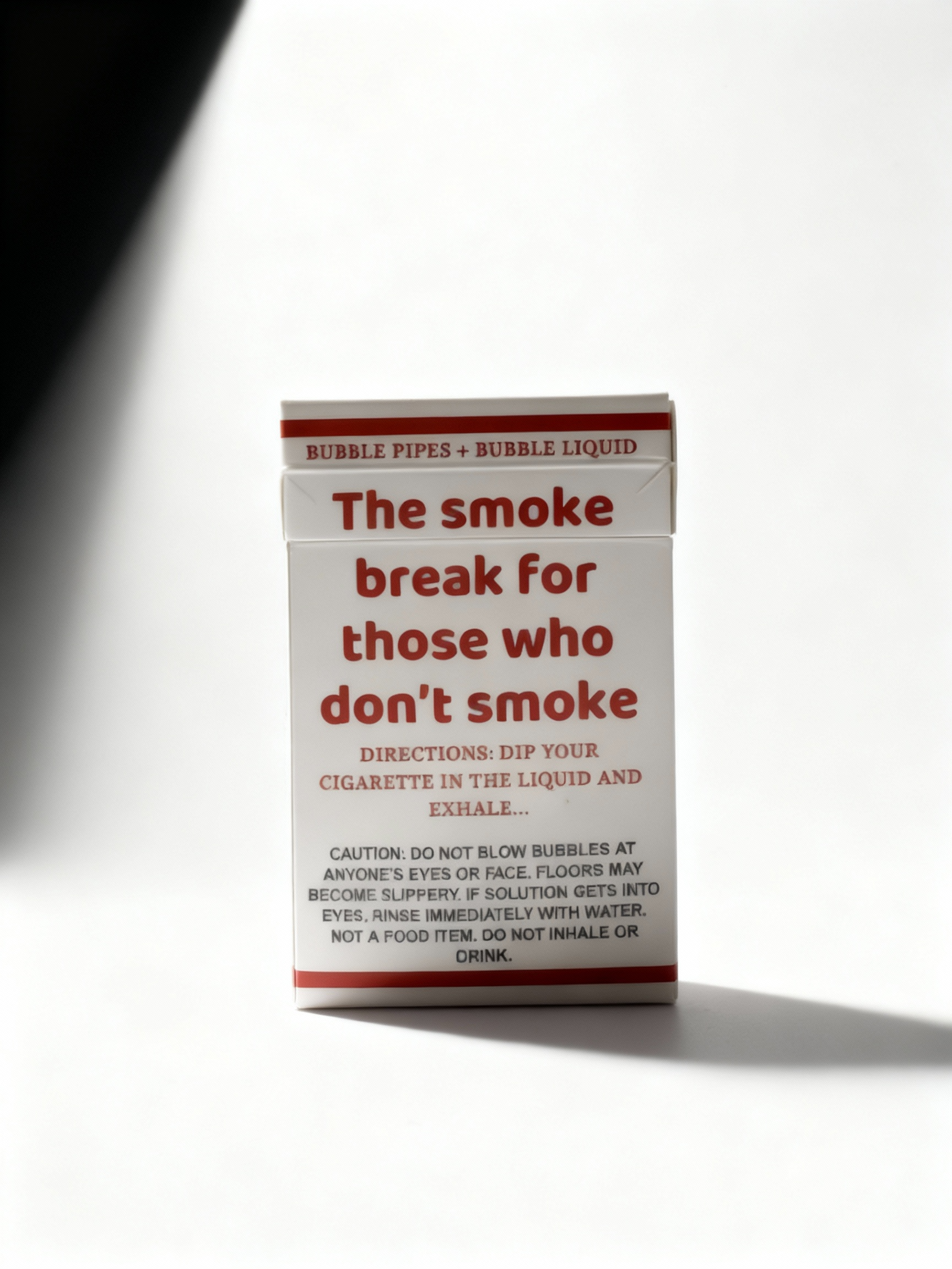 Bubbles cigarette with Lucky Strike-inspired packaging