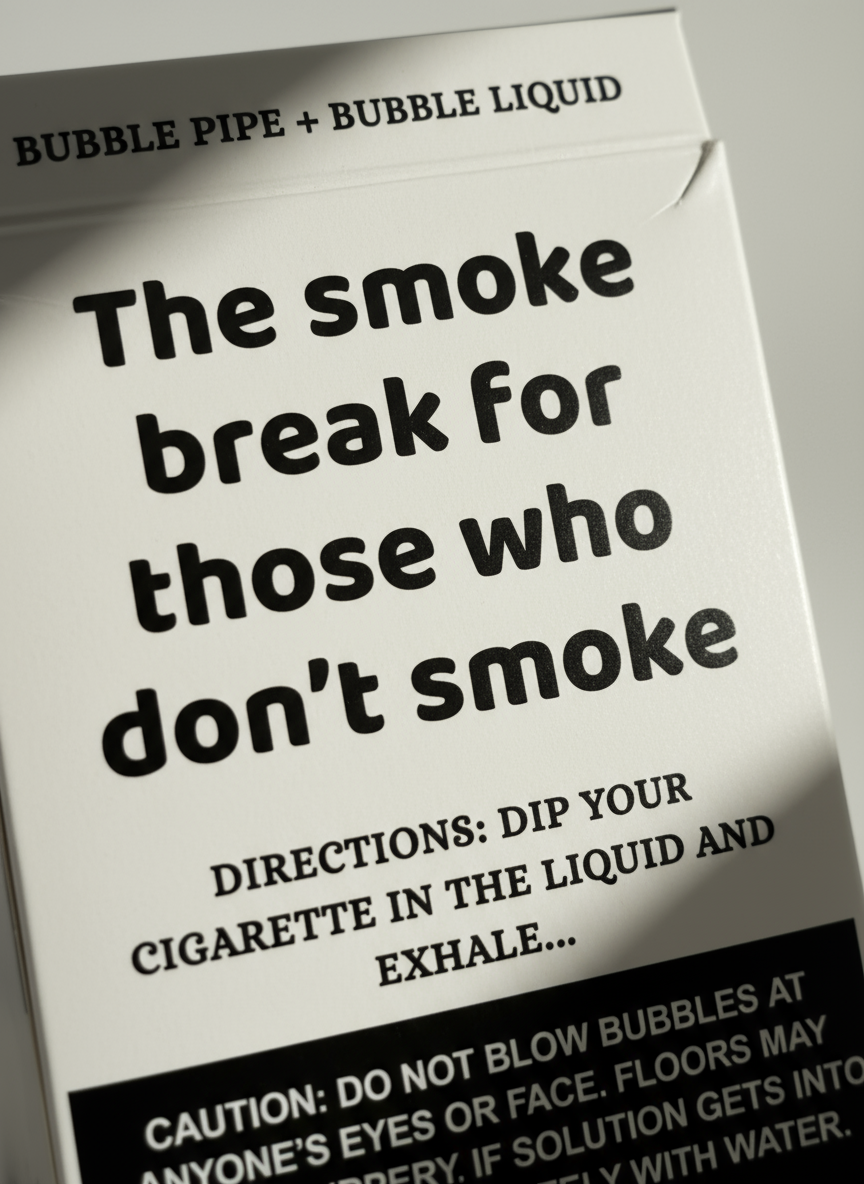 Bubbles cigarette with Marlboro-inspired packaging