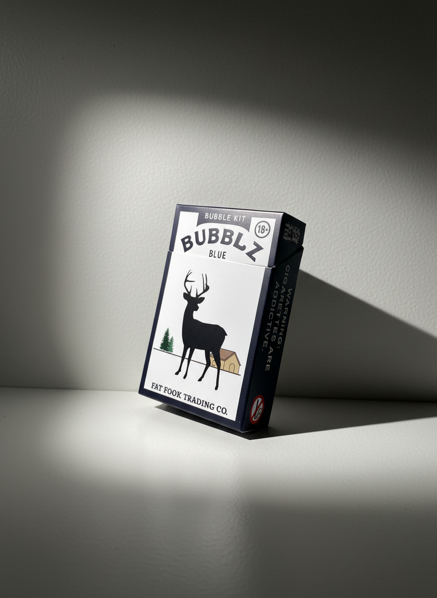 Bubbles cigarette with Camel-inspired packaging